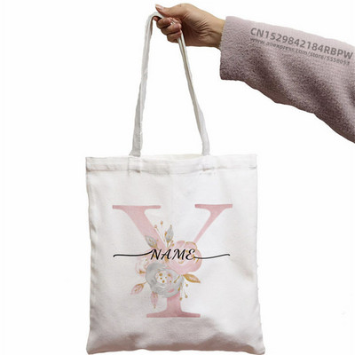 Nume personalizat personalizat Bridesmad Team Bride Tote Geantă Femei Shopper Geantă de mână Fată Umăr Geantă de cumpărături Lady Canvas Bag