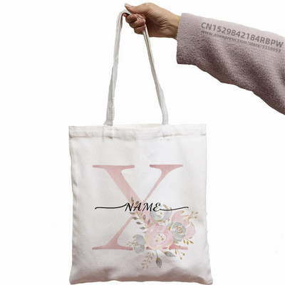 Nume personalizat personalizat Bridesmad Team Bride Tote Geantă Femei Shopper Geantă de mână Fată Umăr Geantă de cumpărături Lady Canvas Bag