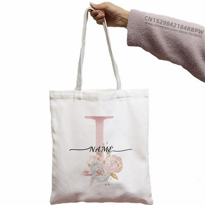 Nume personalizat personalizat Bridesmad Team Bride Tote Geantă Femei Shopper Geantă de mână Fată Umăr Geantă de cumpărături Lady Canvas Bag