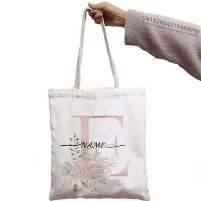 Nume personalizat personalizat Bridesmad Team Bride Tote Geantă Femei Shopper Geantă de mână Fată Umăr Geantă de cumpărături Lady Canvas Bag