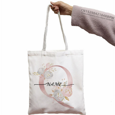 Nume personalizat personalizat Bridesmad Team Bride Tote Geantă Femei Shopper Geantă de mână Fată Umăr Geantă de cumpărături Lady Canvas Bag