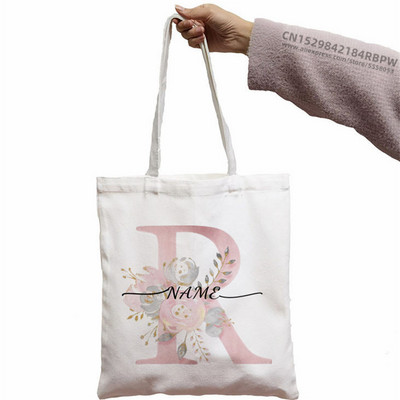 Nume personalizat personalizat Bridesmad Team Bride Tote Geantă Femei Shopper Geantă de mână Fată Umăr Geantă de cumpărături Lady Canvas Bag