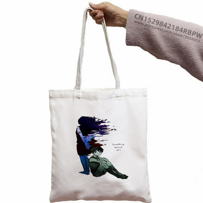 Omori pirkinių krepšys drobė bolso medvilnė perdirbimo krepšys pirkėjo rankinės krepšys audinys boodschappentas daugkartinio naudojimo maišelis kabinos griebtuvas