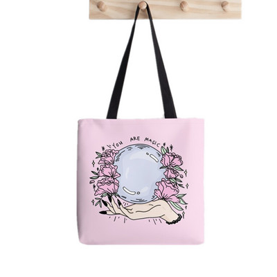 2021. gada pircēja Zelda raksta Tote Bag Printed Tote Bag sievietēm Harajuku pircēja rokassomu meitene Plecu iepirkumu soma Lady Canvas Bag