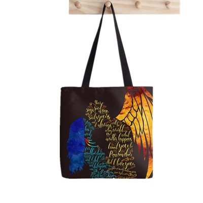 2021. gada pircēja Zelda raksta Tote Bag Printed Tote Bag sievietēm Harajuku pircēja rokassomu meitene Plecu iepirkumu soma Lady Canvas Bag