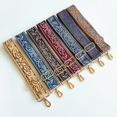 Нова дамска чанта в етнически стил с широка 5 см презрамка, дамска чанта, аксесоари, удебелена жакардова чанта с чанта за пратки, дълга презрамка за гърба