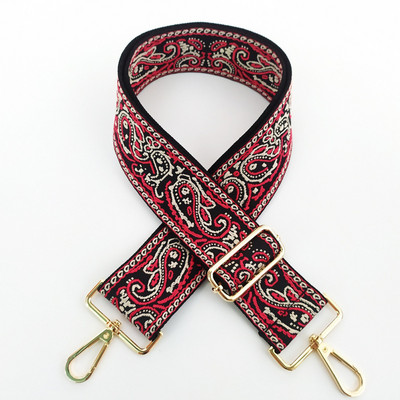 Нова дамска чанта в етнически стил с широка 5 см презрамка, дамска чанта, аксесоари, удебелена жакардова чанта с чанта за пратки, дълга презрамка за гърба