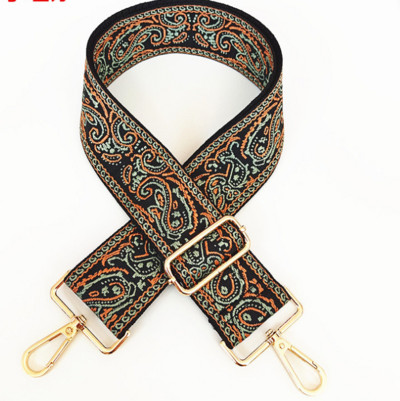 Нова дамска чанта в етнически стил с широка 5 см презрамка, дамска чанта, аксесоари, удебелена жакардова чанта с чанта за пратки, дълга презрамка за гърба