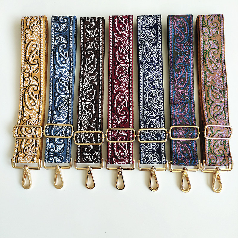 Нова дамска чанта в етнически стил с широка 5 см презрамка, дамска чанта, аксесоари, удебелена жакардова чанта с чанта за пратки, дълга презрамка за гърба