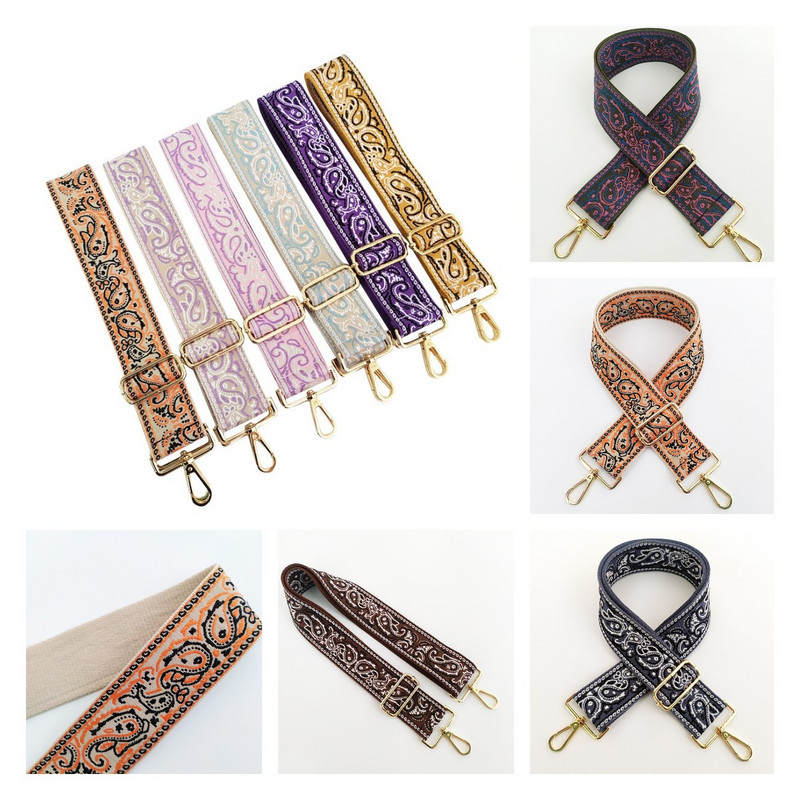 Нова дамска чанта в етнически стил с широка 5 см презрамка, дамска чанта, аксесоари, удебелена жакардова чанта с чанта за пратки, дълга презрамка за гърба
