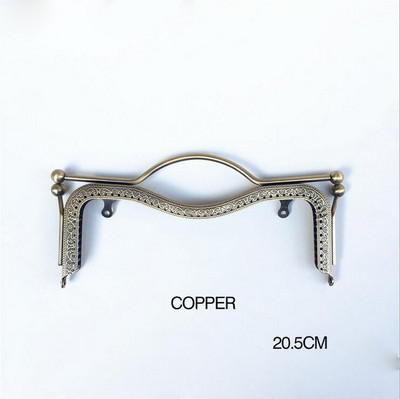 27 cm 20,5 cm Metalinės piniginės rėmas Rankena Bučinys Lūpos Užsegimo užraktas sankabai Rankų darbo rankinės Aparatūra Antikvariniai bronziniai krepšio priedai