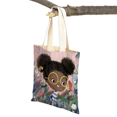 Pasaku pasaule Jauka dāvana bērnam gadījuma iepirkumu soma Jauka multfilma meitenei ar dubultu apdruku atkārtoti lietojama audekla studentu rokassomiņa