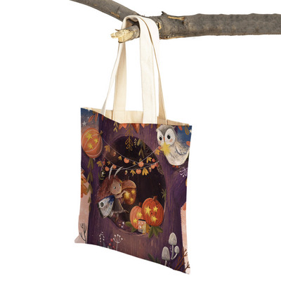 Pasaku pasaule Jauka dāvana bērnam gadījuma iepirkumu soma Jauka multfilma meitenei ar dubultu apdruku atkārtoti lietojama audekla studentu rokassomiņa