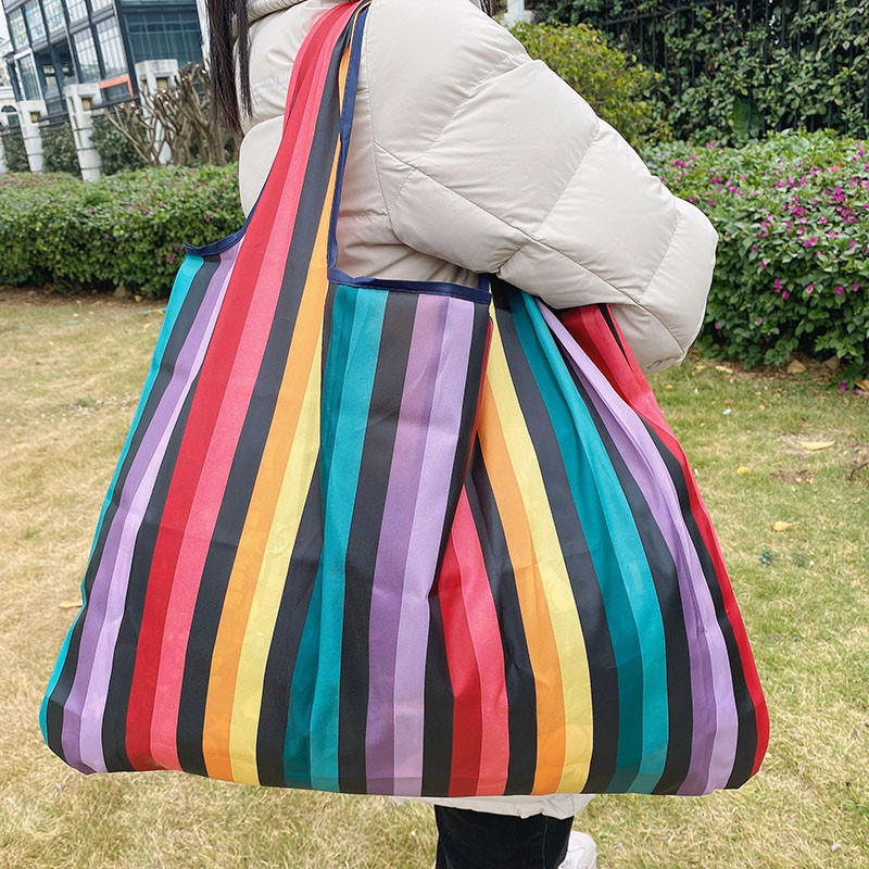 Veľká opakovane použiteľná nákupná taška, skladacia, odolná voči roztrhnutiu, dámska cestovná taška, umývateľná, odolný nylon, 2022