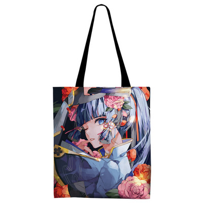 Genshin Impact Canvas Tote Bag Kvetinová verzia Sumeru Venti Cyno Dehya Wanderer Baizhu Kazuha Alhaitham Baal Nákupná kabelka