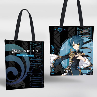 Genshin Impact Canvas Tote Bag Kvetinová verzia Sumeru Venti Cyno Dehya Wanderer Baizhu Kazuha Alhaitham Baal Nákupná kabelka