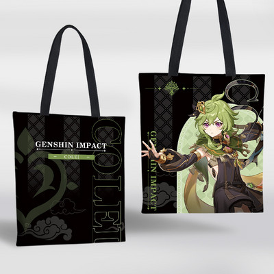 Genshin Impact Canvas Tote Bag Kvetinová verzia Sumeru Venti Cyno Dehya Wanderer Baizhu Kazuha Alhaitham Baal Nákupná kabelka