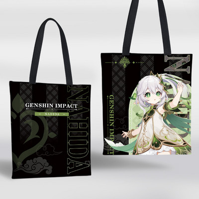 Genshin Impact Canvas Tote Bag Kvetinová verzia Sumeru Venti Cyno Dehya Wanderer Baizhu Kazuha Alhaitham Baal Nákupná kabelka