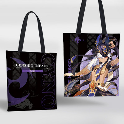 Genshin Impact Canvas Tote Bag Kvetinová verzia Sumeru Venti Cyno Dehya Wanderer Baizhu Kazuha Alhaitham Baal Nákupná kabelka