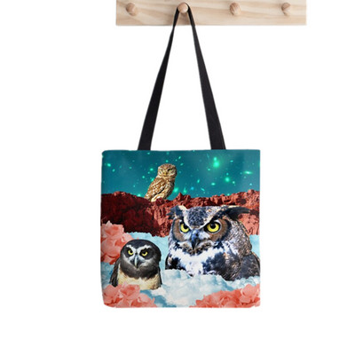 Shopper Moon CutiEs Printed Tote Bag γυναίκες ενδιαφέρουσες Harajuku shopper τσάντα κορίτσι Τσάντα ώμου για ψώνια Lady Canvas Bag