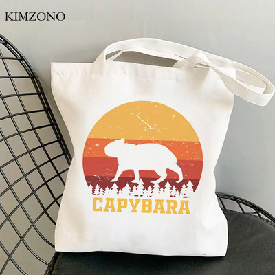 Capybara iepirkumu soma pircēju rokassomiņa bolsas de tela iepirkumu atkritumu soma eko soma bolsa compra sacola sacola