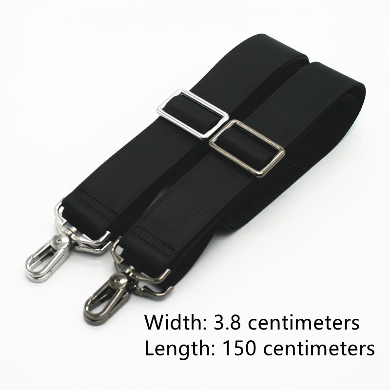 Juodas nailoninis krepšio dirželis vyrams Krepšiai Tvirtas pečių dirželis Vyriškas portfelis nešiojamojo kompiuterio krepšio diržo ilgis 150 cm krepšio priedas