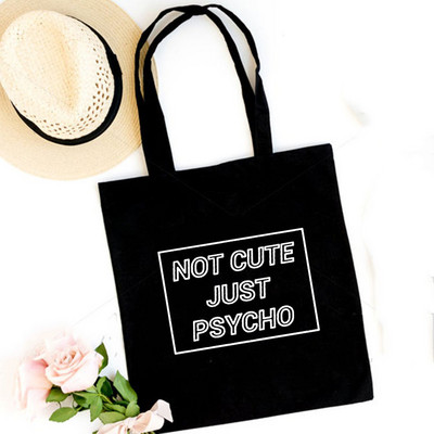 Modna višekratna kupovna torba Ženska platnena torba Crna torba Shopper torbica na rame Harajuku Vintage Putna knjiga za nastavnike