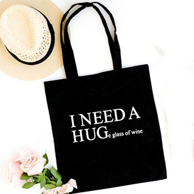 Modna višekratna kupovna torba Ženska platnena torba Crna torba Shopper torbica na rame Harajuku Vintage Putna knjiga za nastavnike