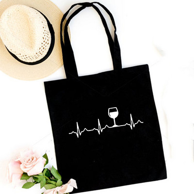 Modna višekratna kupovna torba Ženska platnena torba Crna torba Shopper torbica na rame Harajuku Vintage Putna knjiga za nastavnike