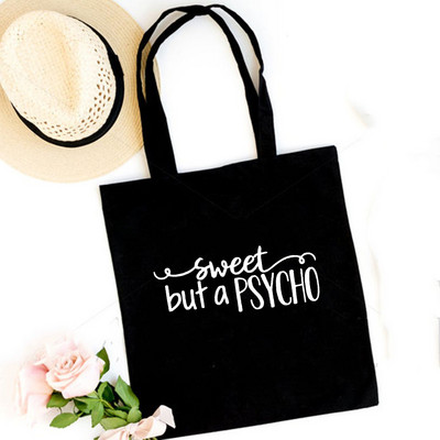 Modna višekratna kupovna torba Ženska platnena torba Crna torba Shopper torbica na rame Harajuku Vintage Putna knjiga za nastavnike