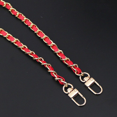 Moodne PU-nahast+metallist ketist õlarihm naistele Moekott Crossbody kott Naiste nahast rihm käekoti jaoks 120 cm