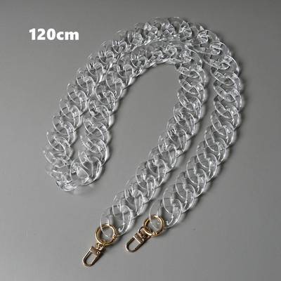 Barkácsolás új divatos női kézitáska-kiegészítő lánc átlátszó, levehető gyanta tömör luxus szíj női kuplung váll pénztárca lánc