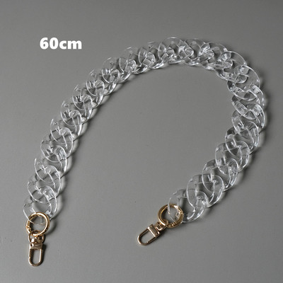 Barkácsolás új divatos női kézitáska-kiegészítő lánc átlátszó, levehető gyanta tömör luxus szíj női kuplung váll pénztárca lánc