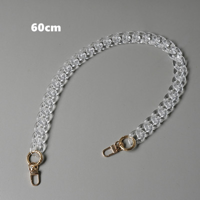 Barkácsolás új divatos női kézitáska-kiegészítő lánc átlátszó, levehető gyanta tömör luxus szíj női kuplung váll pénztárca lánc