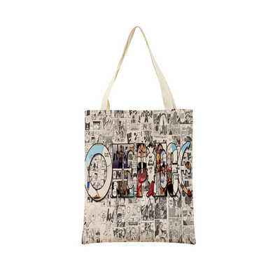 Anime One Piece Pattern Market Eko torba za kupnju Dvostrani dizajn s printom Sklopiva ženska ručna torba Prijenosna praktična torba za pohranu