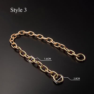 Zamjenski metalni lanac za torbu s ručkom, torbica, zlatna, crna, svijetla, zlatna, srebrna DIY dodaci za remen za torbu, hardver visoke kvalitete