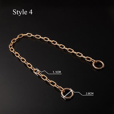 Zamjenski metalni lanac za torbu s ručkom, torbica, zlatna, crna, svijetla, zlatna, srebrna DIY dodaci za remen za torbu, hardver visoke kvalitete