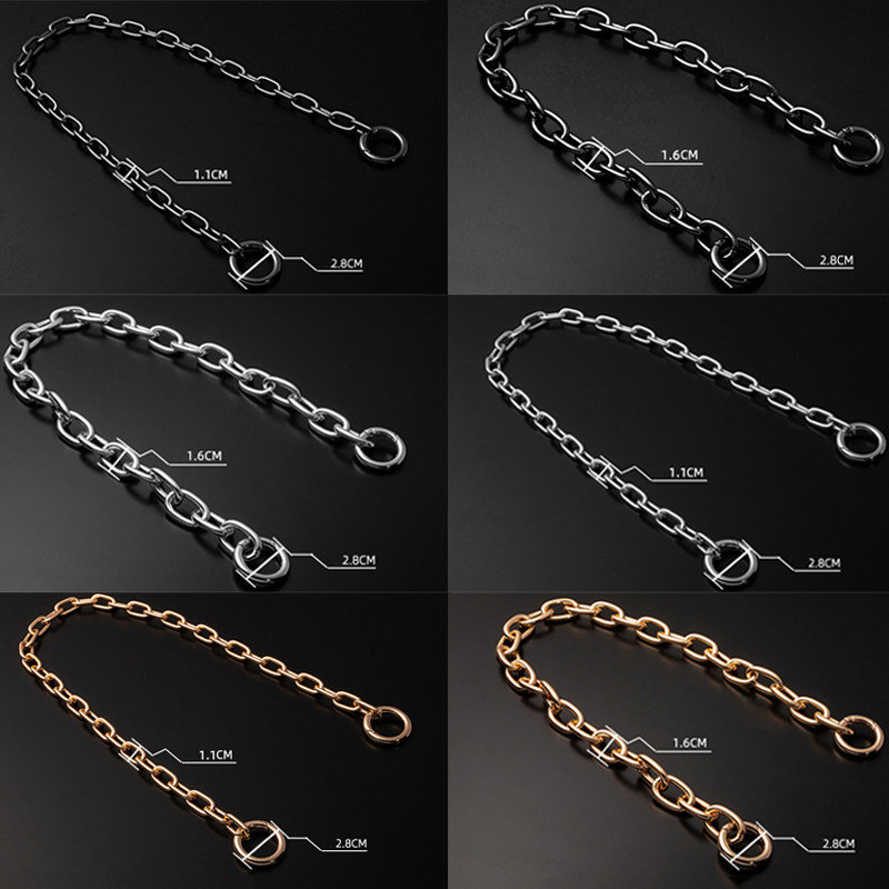 Zamjenski metalni lanac za torbu s ručkom, torbica, zlatna, crna, svijetla, zlatna, srebrna DIY dodaci za remen za torbu, hardver visoke kvalitete