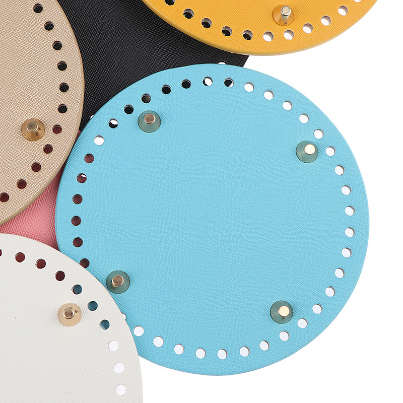 1 KOM Pribor za torbe Okruglo kožno dno Heklana torba Izrada donje prostirke Jastuk za torbicu Donja baza