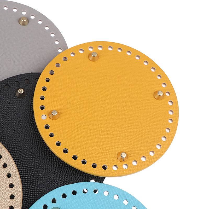 1 KOM Pribor za torbe Okruglo kožno dno Heklana torba Izrada donje prostirke Jastuk za torbicu Donja baza