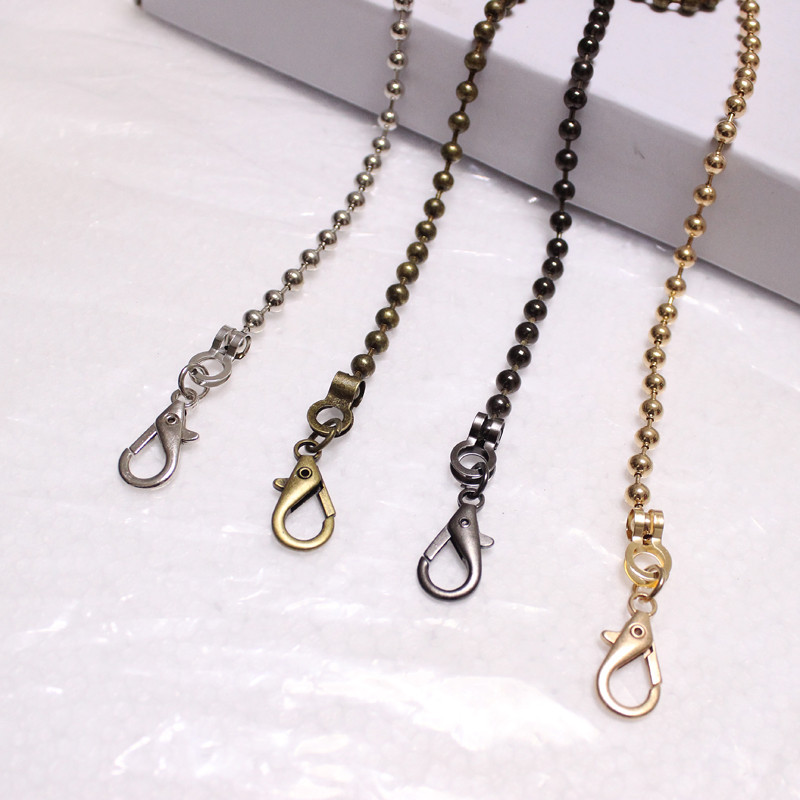 60/120cm Lopta, torbica, metalni lančići, remen za torbicu za rame, uradi sam, lanac za torbicu, zlatno srebrna brončana crna ručka, torba, dodaci, lanac