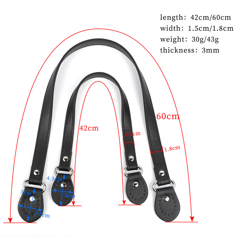 2 komada novih ženskih ručki za torbe od pu kožne naramenice za naramenice DIY ručke za torbice za ručne torbe Remeni Remeni Dodaci za torbe