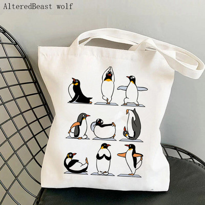 Pirkėjų ežiukas jogos animaciniai filmukai spausdinti krepšys moterims Harajuku pirkėjo rankinė mergina ant peties pirkinių krepšys Lady Canvas Bag