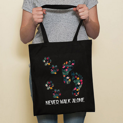 Aranyos kutya Harajuku divat bevásárló fekete táskák vászon hordtáska Bulldog anya tacskó újrafelhasználható szövettáska kézitáska válltáskák