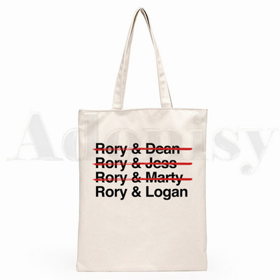 Gilmore Girls Graphic karikatūra Druka Iepirkumu somas Meiteņu modes Ikdienas iepakojuma rokas soma