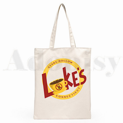 Gilmore Girls Graphic karikatūra Druka Iepirkumu somas Meiteņu modes Ikdienas iepakojuma rokas soma