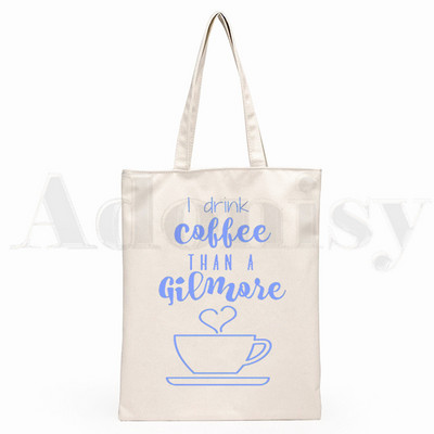 Gilmore Girls Graphic karikatūra Druka Iepirkumu somas Meiteņu modes Ikdienas iepakojuma rokas soma