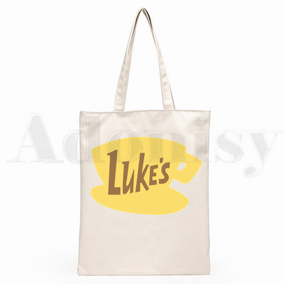 Gilmore Girls Graphic karikatūra Druka Iepirkumu somas Meiteņu modes Ikdienas iepakojuma rokas soma