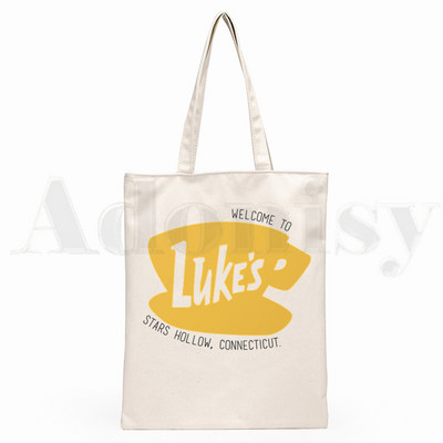 Gilmore Girls Graphic karikatūra Druka Iepirkumu somas Meiteņu modes Ikdienas iepakojuma rokas soma