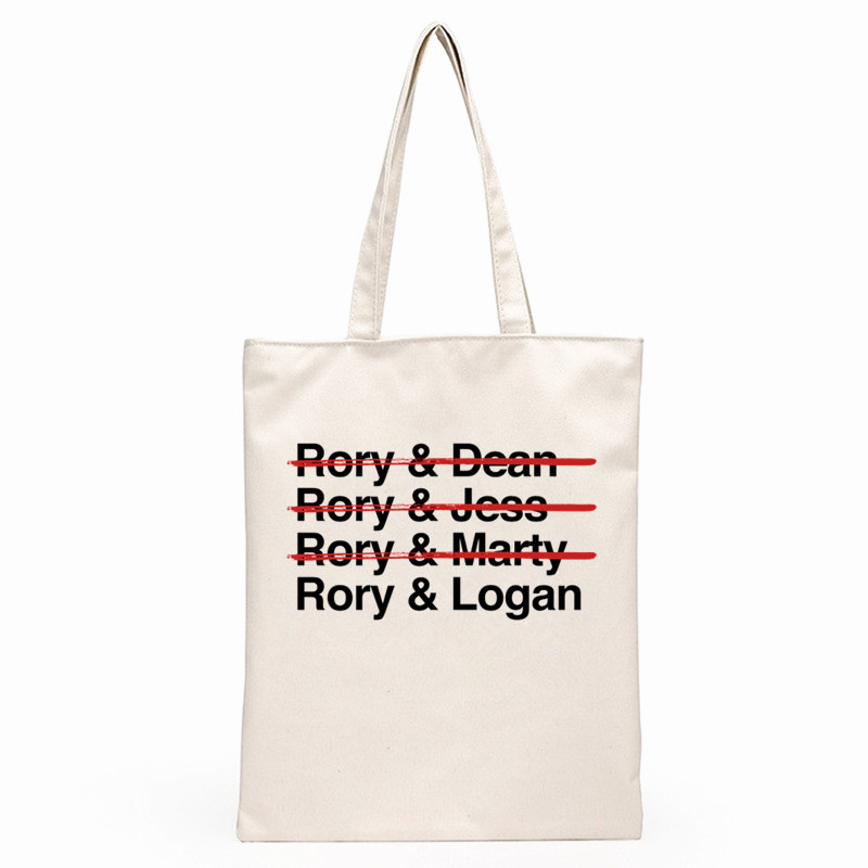 Gilmore Girls Graphic karikatūra Druka Iepirkumu somas Meiteņu modes Ikdienas iepakojuma rokas soma